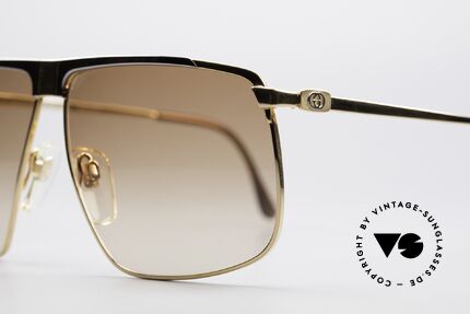 Gucci GG40 22Kt Vergoldete Sonnenbrille, zudem mit dem GUCCI-Wappen auf der Rahmenrückseite, Passend für Herren