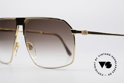 Gucci GG41 22Kt Vergoldete Sonnenbrille, zudem mit dem GUCCI-Wappen auf der Rahmenrückseite, Passend für Herren