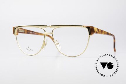 Gucci 2320 Designer Luxusbrille 80er, vintage 1980er Brille von GUCCI in Schildpatt-Optik, Passend für Herren und Damen
