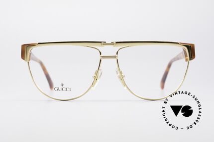 Gucci 2320 Designer Luxusbrille 80er, Bügel mit dem berühmten Symbol (die 2 Steigbügel), Passend für Herren und Damen