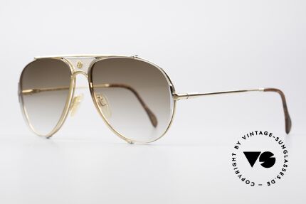 St. Moritz 401 Seltene Jupiter Sonnenbrille, Top-Qualität (Federgelenk-Bügel mit Wurzelholzdekor), Passend für Herren