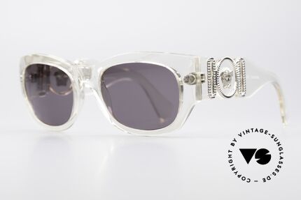 Gianni Versace 413 Vintage Medusa Sonnenbrille, viel "Bling-Bling" (typisch GV) für Damen oder Herren, Passend für Herren und Damen