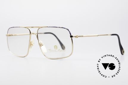 Aigner EA23 Echte 80er Luxus Brillenfassung, wahre Luxus-Brille mit Seriennr.; kostbar & selten, Passend für Herren