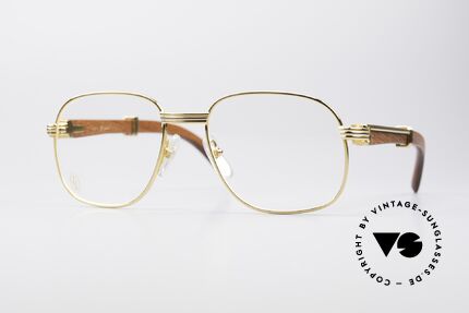 Cartier Monceau 90er Bubinga Edelholzbrille, außergewöhnliche CARTIER vintage Luxus-Brille, Passend für Herren und Damen