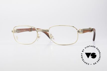 Cartier Breteuil Rare Vintage Luxus Holzbrille, außergewöhnliche Cartier vintage Holz-Designerbrille, Passend für Herren