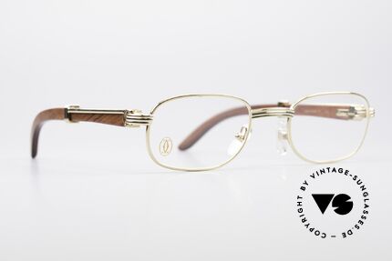 Cartier Breteuil Rare Vintage Luxus Holzbrille, eine Kombination aus Qualität, Luxus & Individualität, Passend für Herren