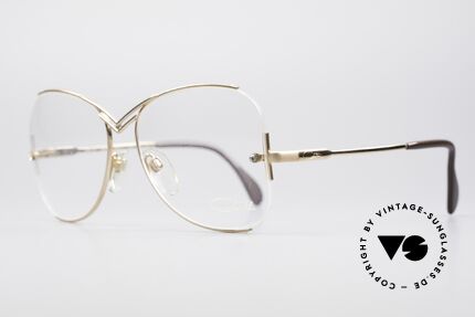 Cazal 221 Randlose 80er Designer Brille, sehr modisches, feminines Butterfly-Design von Cazal, Passend für Damen