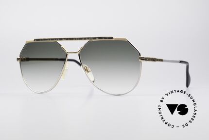 Cazal 733 Goldplattierte Sonnenbrille, sehr markante Cazal vintage Herrenbrille von 1986/87, Passend für Herren
