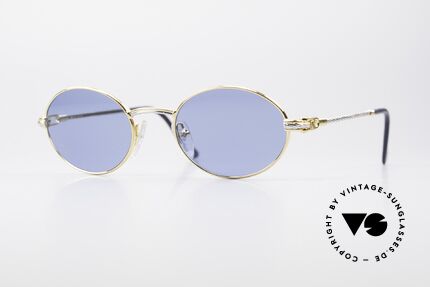Fred Ketch Ovale Luxus Sonnenbrille, einmalige Designerbrille von Fred, Paris aus den 80ern, Passend für Herren und Damen