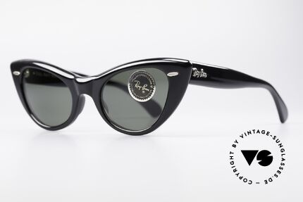 Ray Ban Lisbon B&L USA Cateye Sonnenbrille, Bausch&Lomb Fabrikat aus den 80ern; Modell W0959, Passend für Damen