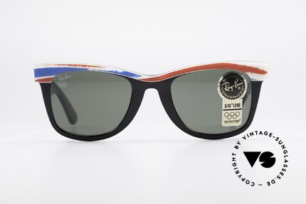 Ray Ban Wayfarer I Olympia 1992 Albertville, seltene OLYMPIA Sport Edition 'Albertville 1992', Passend für Herren und Damen