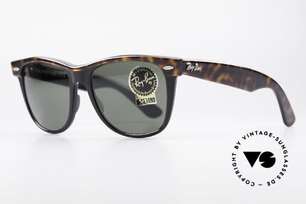 Ray Ban Wayfarer II Sonnenbrille Klassiker 80er, berühmte Filmsonnenbrille der 80er Jahre; Kult!, Passend für Herren und Damen