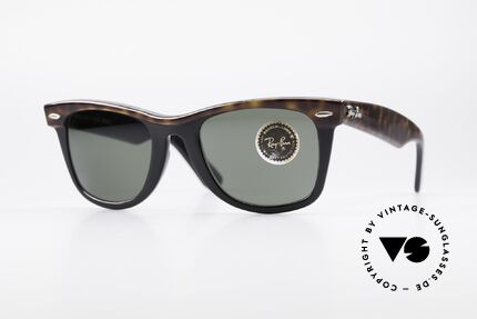 Ray Ban Wayfarer I 80er B&L USA Sonnenbrille, WAYFARER: der absolute Sonnenbrillenklassiker, Passend für Herren und Damen