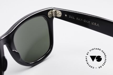 Ray Ban Wayfarer I 80er B&L USA Sonnenbrille, Name: W0529 Wayfarer Street Neat Braun/Schwarz, Passend für Herren und Damen