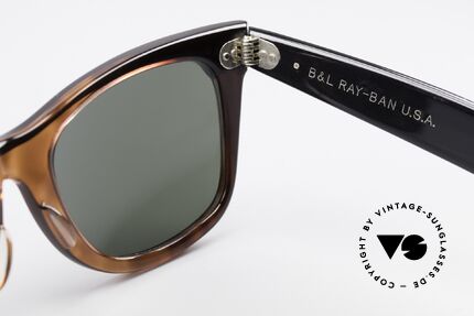Ray Ban Wayfarer I Bausch&Lomb USA Sonnenbrille, Name: L1617 Wayfarer Street Neat Schwarz/Braun, Passend für Herren und Damen