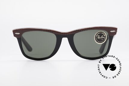 Ray Ban Wayfarer I Limitierte Leder Sonnenbrille, LIMITIERTE 1980er Edition mit rotbraunem Leder, Passend für Herren und Damen Ray Ban Wayfarer I Limitierte Leder Sonnenbrille, LIMITIERTE 1980er Edition mit rotbraunem Leder, Passend für Herren und Damen