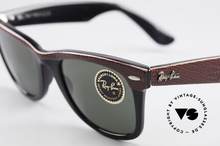 Ray Ban Wayfarer I Limitierte Leder Sonnenbrille, mit Bausch&Lomb Mineralgläsern; 100% UV Schutz, Passend für Herren und Damen Ray Ban Wayfarer I Limitierte Leder Sonnenbrille, mit Bausch&Lomb Mineralgläsern; 100% UV Schutz, Passend für Herren und Damen