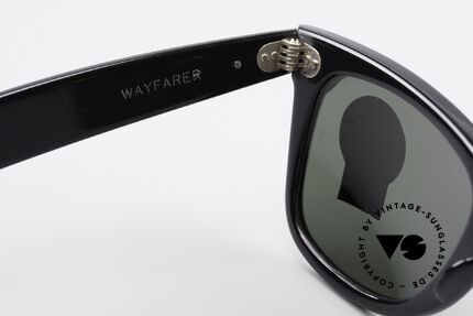 Ray Ban Wayfarer I B&L USA 80er Sonnenbrille, KEIN Retronachbau, ein altes B&L USA-ORIGINAL!, Passend für Herren und Damen