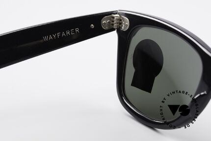 Ray Ban Wayfarer I B&L USA Sonnenbrille 80er, KEIN Retronachbau, ein altes B&L USA-ORIGINAL!, Passend für Herren und Damen