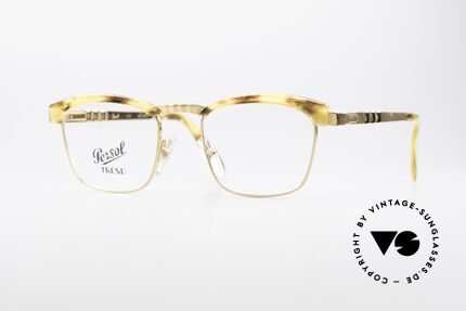 Persol Inge Ratti Gold Plated Vintage Brille, elegante Persol Ratti vintage Brille der 80er Jahre, Passend für Herren