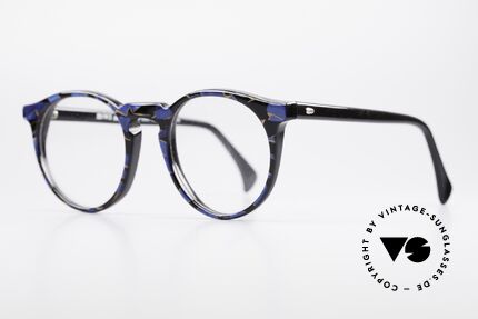 Alain Mikli 034 / 509 Vintage Designer Panto Brille, interessantes Farbmuster und 'Handmade-Qualität', Passend für Herren und Damen