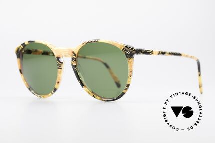 Alain Mikli 901 / 393 Bernstein Optik Panto Brille, grandioses Rahmenmuster in einer 'Bernstein-Optik', Passend für Herren und Damen