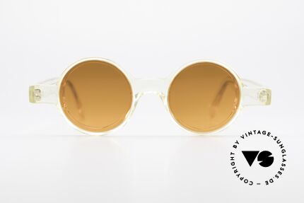 Alain Mikli 0150 / 100 Runde 80er Designer Brille, interessante Rahmengestaltung und Farbkombination, Passend für Herren und Damen