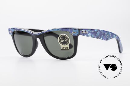 Ray Ban Wayfarer I Original Mosaic Wayfarer 80er, berühmte Filmsonnenbrille der 80er Jahre; Kult!, Passend für Herren und Damen Ray Ban Wayfarer I Original Mosaic Wayfarer 80er, berühmte Filmsonnenbrille der 80er Jahre; Kult!, Passend für Herren und Damen