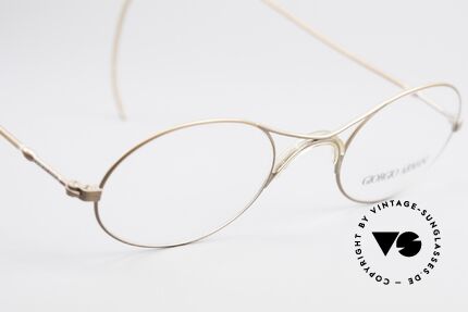 Giorgio Armani 229 Die Armani Schubert Brille, sehr puristisch: einfache 'Drahtbrille' mit einem X-Steg, Passend für Herren und Damen