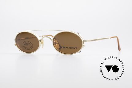 Giorgio Armani 122 Vintage Clip On Sonnenbrille, zeitlose Giorgio ARMANI vintage Designer-Sonnenbrille, Passend für Herren und Damen