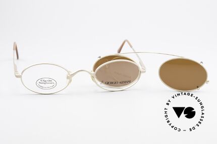 Giorgio Armani 122 Vintage Clip On Sonnenbrille, keine aktuelle Retro-Kollektion, sondern echte 90er Brille, Passend für Herren und Damen