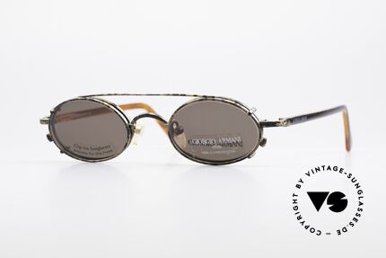 Giorgio Armani 250 Clip On Vintage Sonnenbrille, zeitlose Giorgio ARMANI vintage Designer-Sonnenbrille, Passend für Herren und Damen
