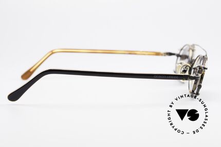 Giorgio Armani 250 Clip On Vintage Sonnenbrille, keine aktuelle Retro-Kollektion, sondern echte 90er Brille, Passend für Herren und Damen