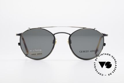 Giorgio Armani 132 Clip On Panto Sonnenbrille, weltbekannte Panto-Form; ein absoluter Klassiker!, Passend für Herren