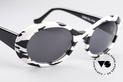 Alain Mikli D303 / 2109 101 Dalmatiner Sonnenbrille, KEINE Retromode, sondern ein altes Mikli-ORIGINAL!, Passend für Damen