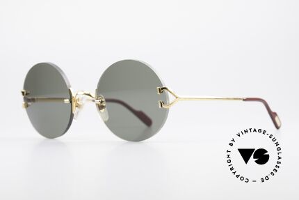 Cartier Madison Runde Luxus Sonnenbrille 90er, teures ORIGINAL in scheinbar zeitlosem Design, Passend für Herren und Damen