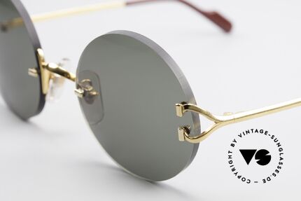 Cartier Madison Runde Luxus Sonnenbrille 90er, 2nd hand Modell im neuwertigen Zustand + Etui, Passend für Herren und Damen