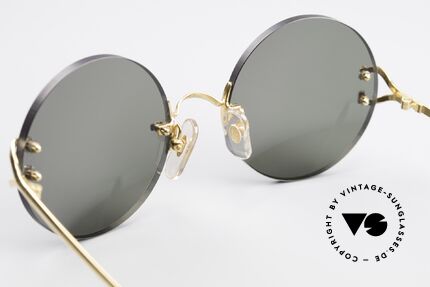 Cartier Madison Runde Luxus Sonnenbrille 90er, neue CR39 UV400 Gläser in einem grau-grün G15, Passend für Herren und Damen