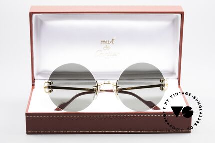 Cartier Madison Runde Luxus Sonnenbrille 90er, KEINE Retromode, sondern ein altes ORIGINAL!, Passend für Herren und Damen