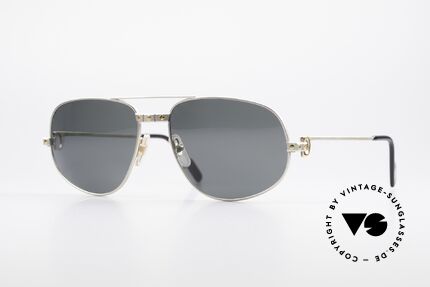 Cartier Romance Santos - XL Palladium Luxus Sonnenbrille, exklusives CARTIER Herrenmodell in XL Größe 61°18, Passend für Herren Cartier Romance Santos - XL Palladium Luxus Sonnenbrille, exklusives CARTIER Herrenmodell in XL Größe 61°18, Passend für Herren