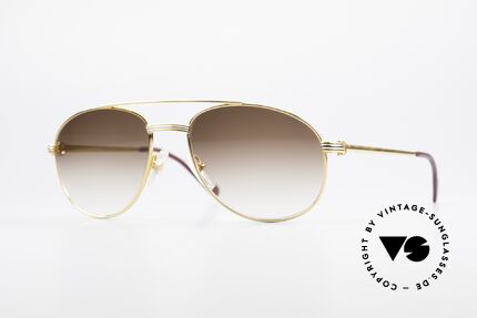 Cartier Driver Luxus Piloten Sonnenbrille, edle vintage Cartier Herrenbrille aus den frühen 90ern, Passend für Herren
