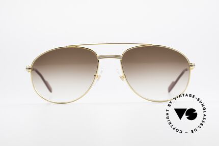 Cartier Driver Luxus Piloten Sonnenbrille, dezente Pilotenform in Top-Qualität; Medium Gr. 57°18, Passend für Herren