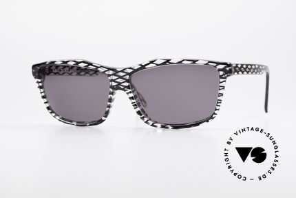 Alain Mikli 701 / 280 Gemusterte 80er Sonnenbrille, ALAIN MIKLI vintage Designer-Sonnenbrille von 1989, Passend für Damen