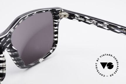 Alain Mikli 701 / 280 Gemusterte 80er Sonnenbrille, die Sonnengläser können durch optische ersetzt werden, Passend für Damen