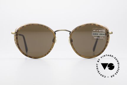 Giorgio Armani 655 90er No Retro Sonnenbrille, absolute Top-Qualität der Gläser (Mineralglas, 100% UV), Passend für Herren und Damen