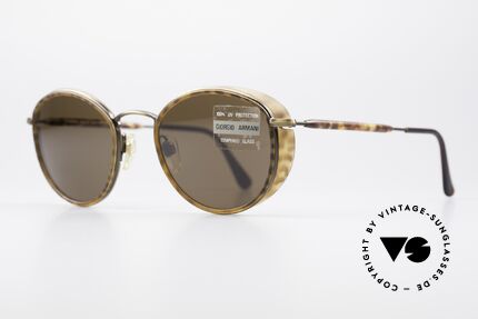 Giorgio Armani 655 90er No Retro Sonnenbrille, graviert, entspiegelt & kratzfest (beste Optiker-Qualität), Passend für Herren und Damen