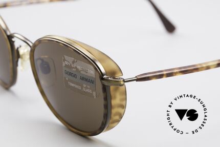 Giorgio Armani 655 90er No Retro Sonnenbrille, Modell ist für intensive Sonneneinstrahlungen gemacht, Passend für Herren und Damen