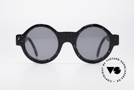 Giorgio Armani 903 Runde Designer Sonnenbrille, grandioses Rahmenmuster: wie schwarzer Marmor, Passend für Herren und Damen