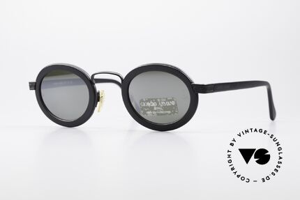Giorgio Armani 631 Ovale Sonnenbrille Verspiegelt, leicht verspiegelte 90er G. Armani Designer-Sonnenbrille, Passend für Herren und Damen