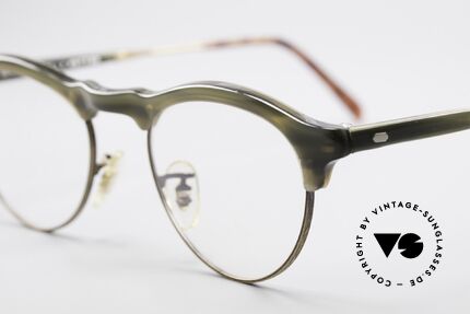 Oliver Peoples OP24 Rare 80er Designer Brille, erstklassige Kombination / Verarbeitung d. Materialien, Passend für Herren und Damen